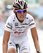 Andy Schleck à l'arrivée de la 12ème étape du Tour d'Italie 2006